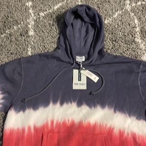 Blue Red and White Stripe Hoodie